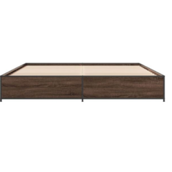 vidaXL Cadre de lit sans matelas chêne marron 200x200 cm vidaXL.be