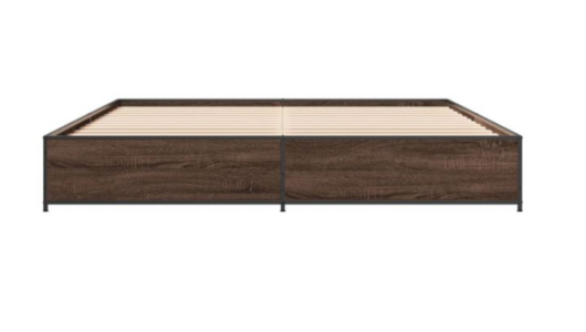 vidaXL Cadre de lit sans matelas chêne marron 200x200 cm vidaXL.be vidaXL Cadre de lit sans matelas chêne marron 200x200 cm vidaXL.be